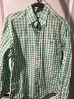 Vineyard Vines Classic Button-Down Gingham Shirt - Green